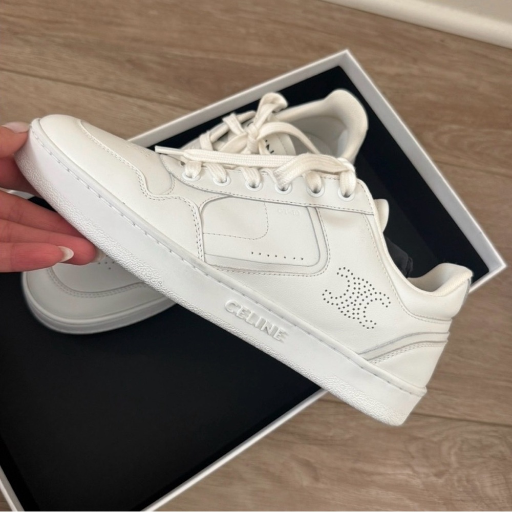 Celine Ivory Leather Sneakers